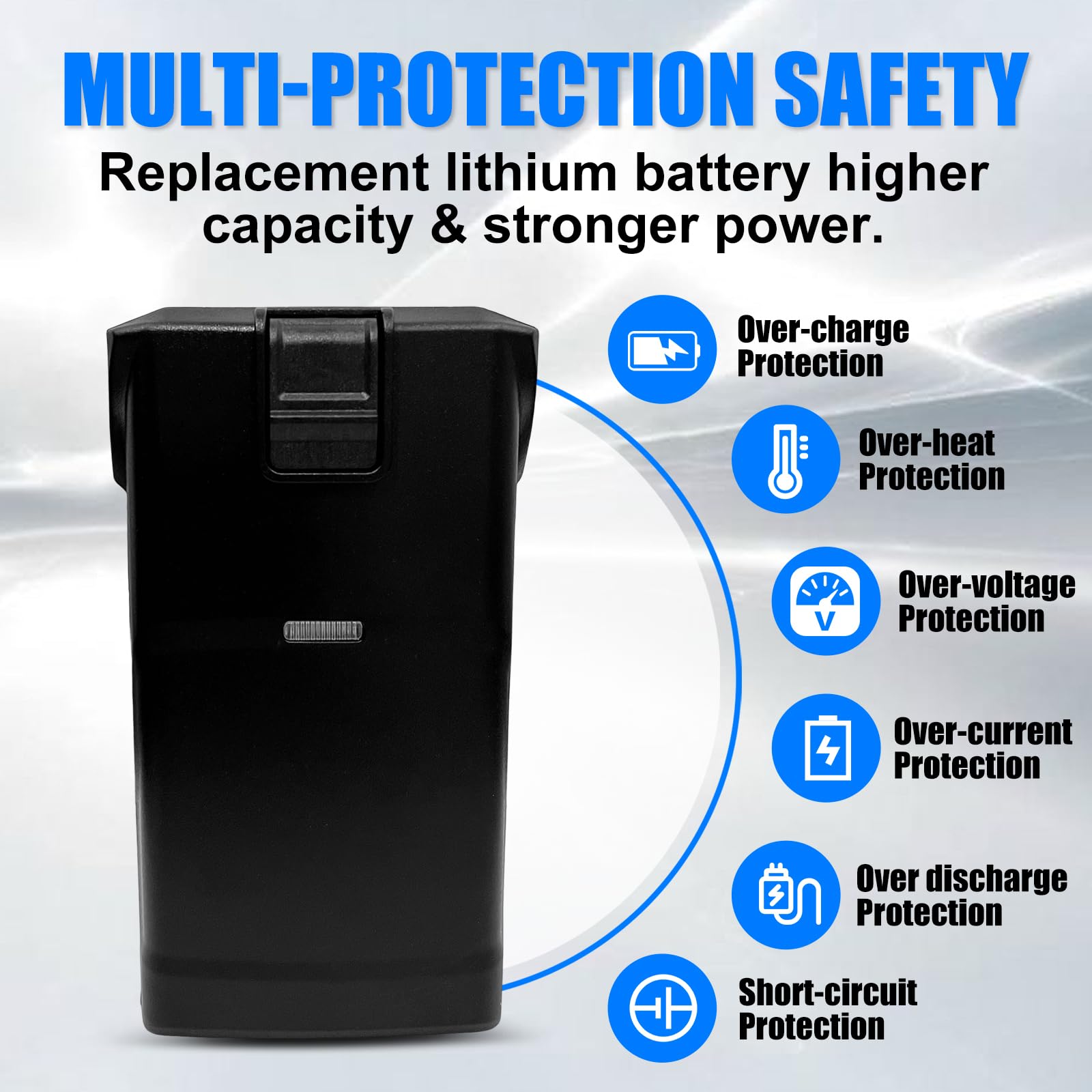 21,6 V 3,0 Ah Batterie pour aspirateur Hoover H-Free 100, remplacement pour batterie Hoover B012, Lithium Ion