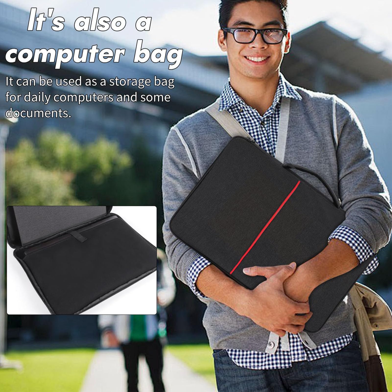 VBESTLIFE Ombra da Sole per Laptop, Laptop Sun Gare Shield Privacy Screen Hood, Borsa per Lapte per Laptop Pieghevole per Esterno, per 16 Pollici e Sotto i Laptop