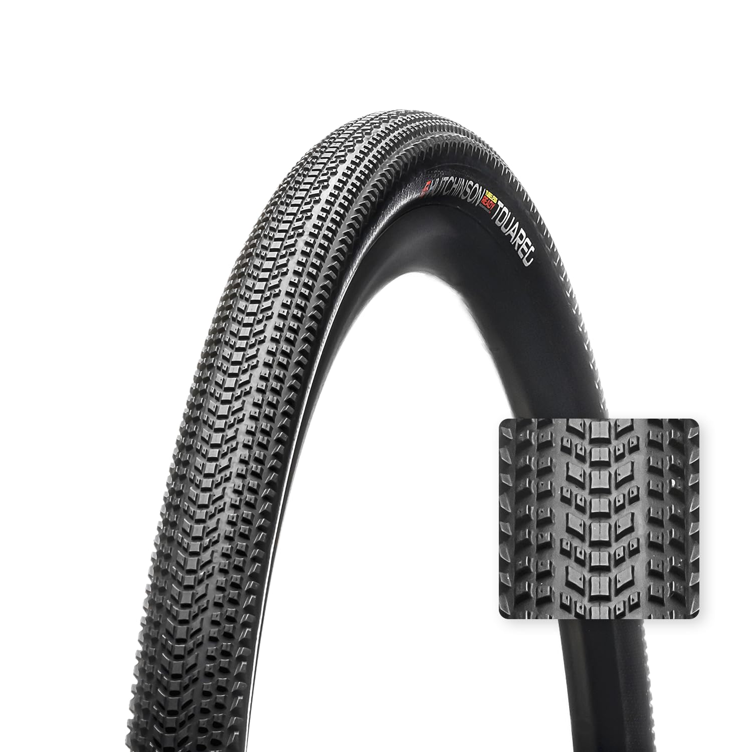 Hutchinson – Touareg – Fast‑Rolling Multi‑Terrain Gravel Tyre – Reinforced+ Protection – Tubeless Ready – 700 x 40c – Black