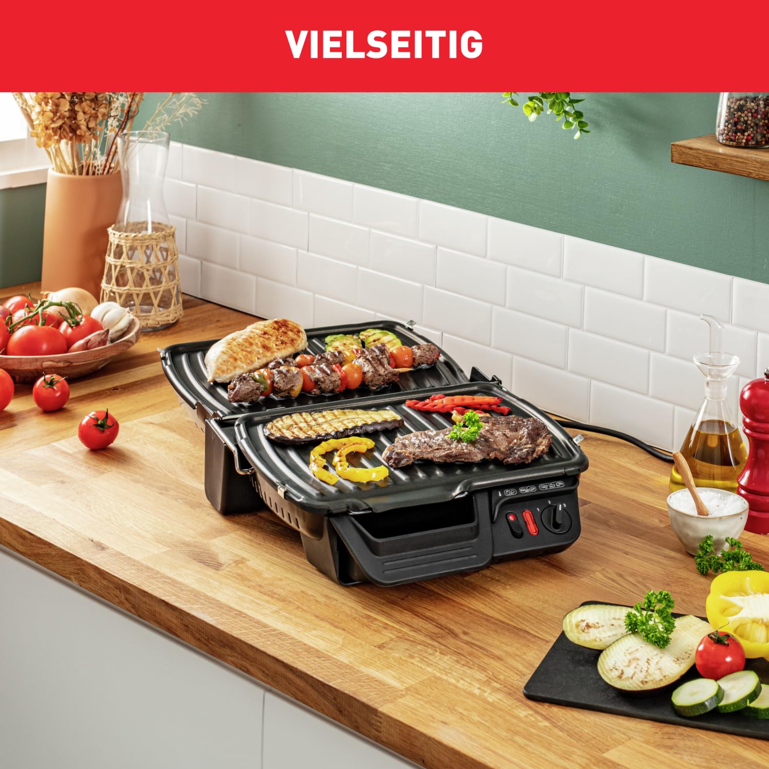 Tefal Kontaktgrill 2-in-1 Sandwichmaker 2000W 32x32x14 cm GC3050