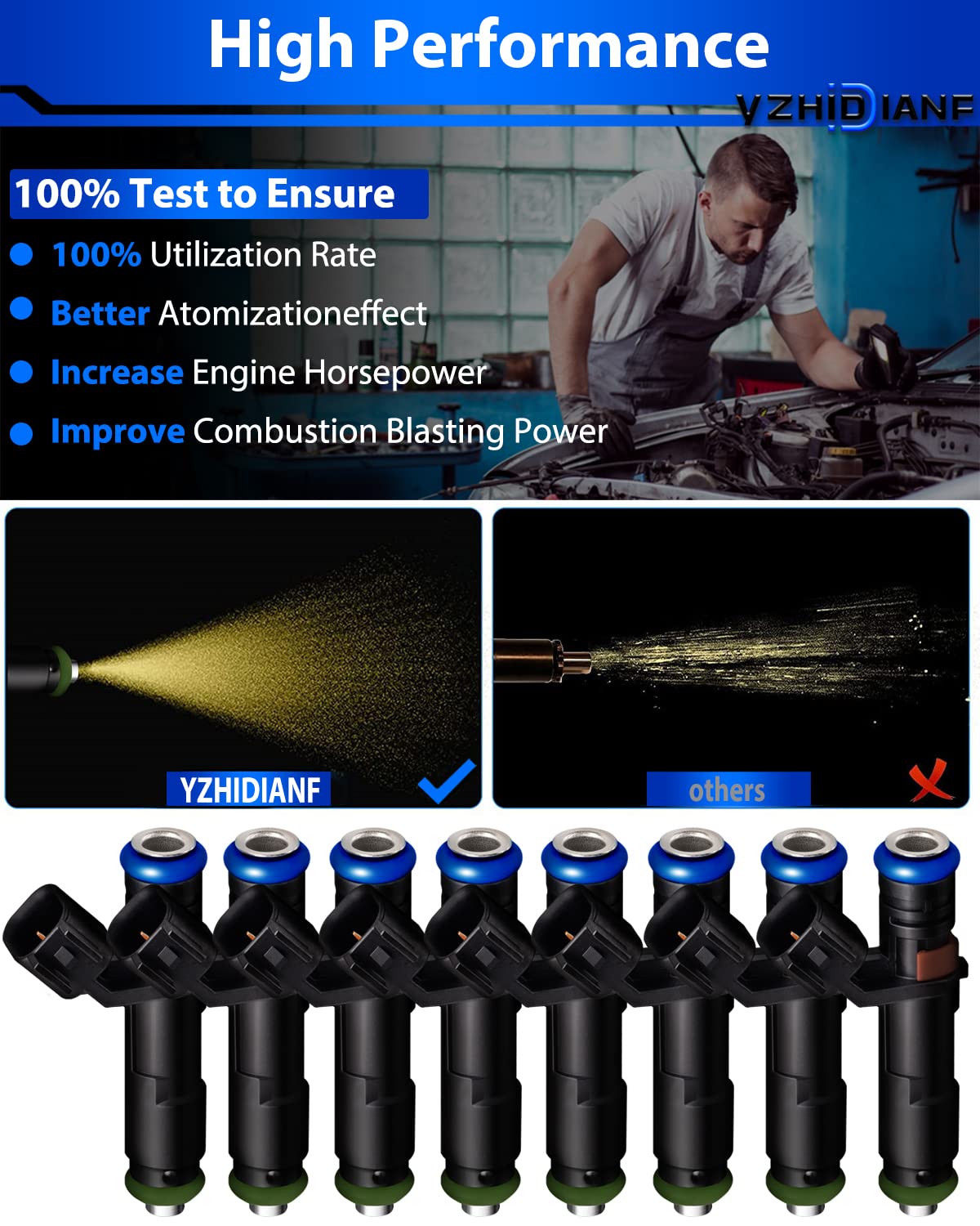 YZHIDIANF フューエルインジェクター 適合機種: マッシモ TSC/MSU/YS, 適合: Hisun UTV/ATV 並行輸入品