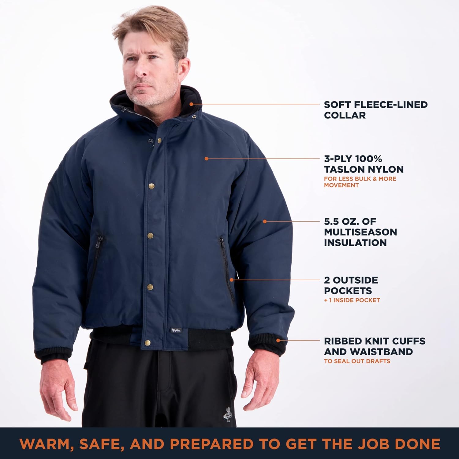 RefrigiWear Men's ChillBreaker Insulated, Water-Resistant and Wind-Tight Jacket