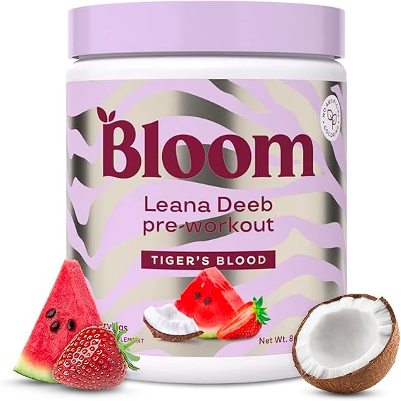 Bloom Nutrition Pre Workout Powder for Women by Leana Deeb