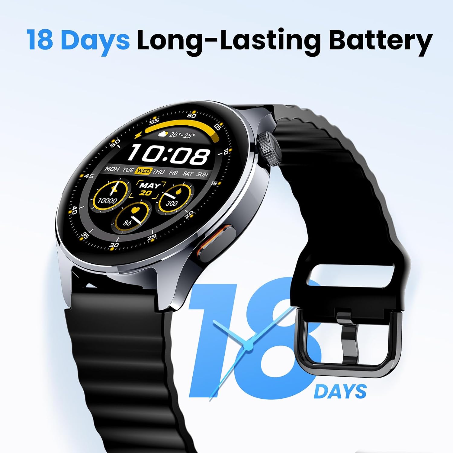 HAYLOU Watch 4S Smart Watch for Men Women with GPS, Fitness Tracker, Black 7 717KyUGjV6L. AC SL1500