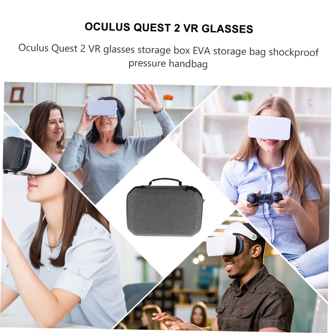 Aufbewahrungstasche Hartschalen-Tragetasche Stoßfest Und Für Perfekter Schutz Für Vr-Headset Und Controller Tragbar Und Langlebig Für