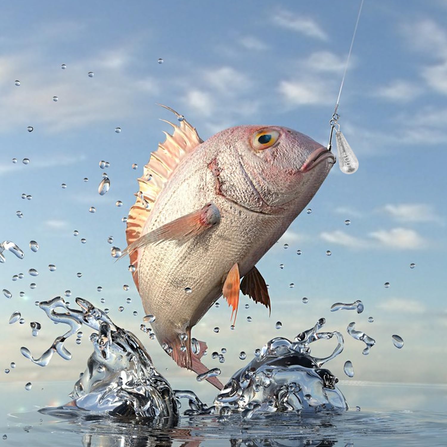 Fzyisw 36 Piezas Plomos de Pesca 5/10/15/20/30/40g Plomos de Pesca Surfcasting, Juego De Pesca Sinker, Kit de Pesas de Pesca para La Pesca Al Aire Libre — view 4