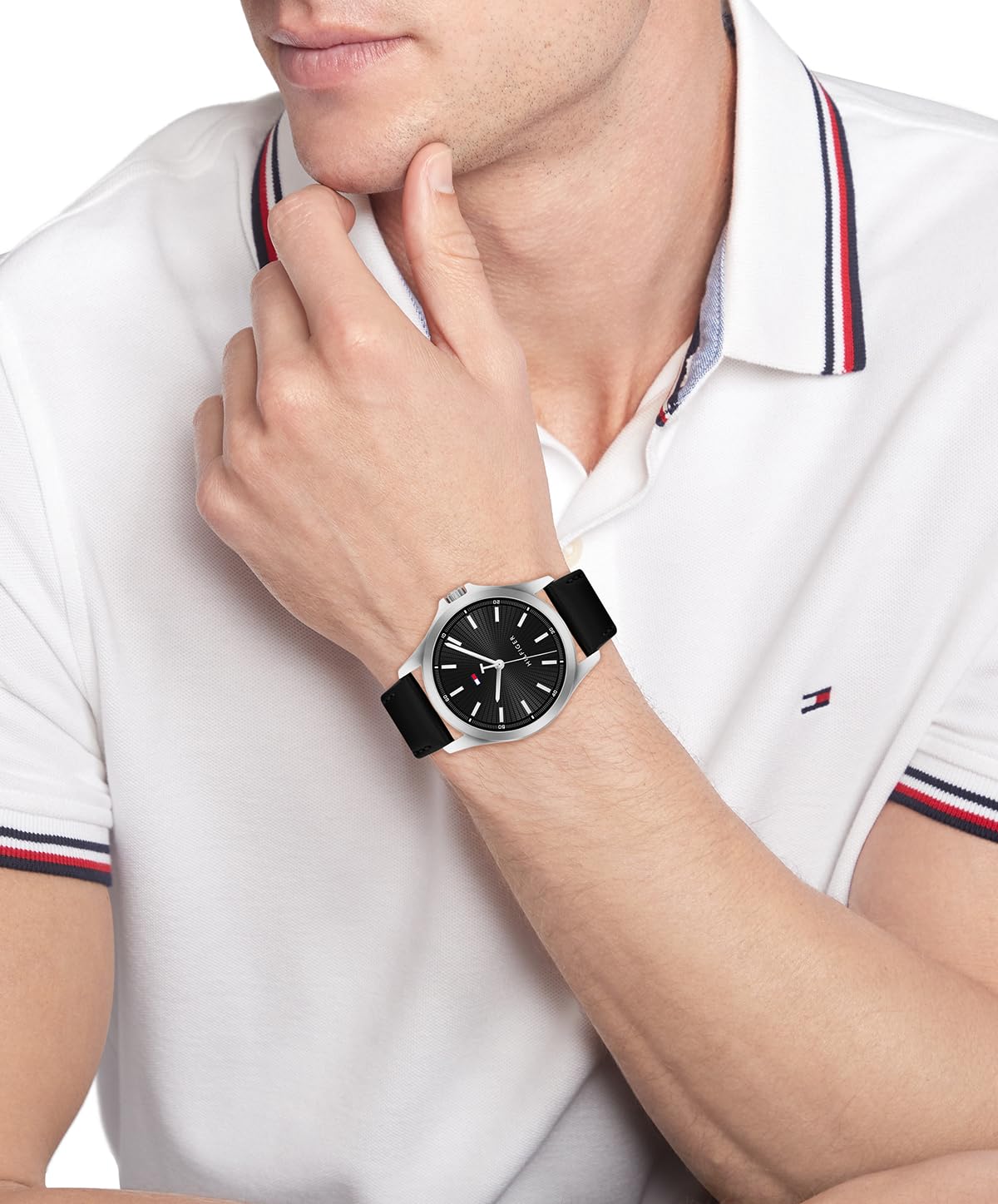 Tommy Hilfiger Uhr mit DREI-Zeiger-Quarzwerk für Herren mit Edelstahl- oder Lederarmband
