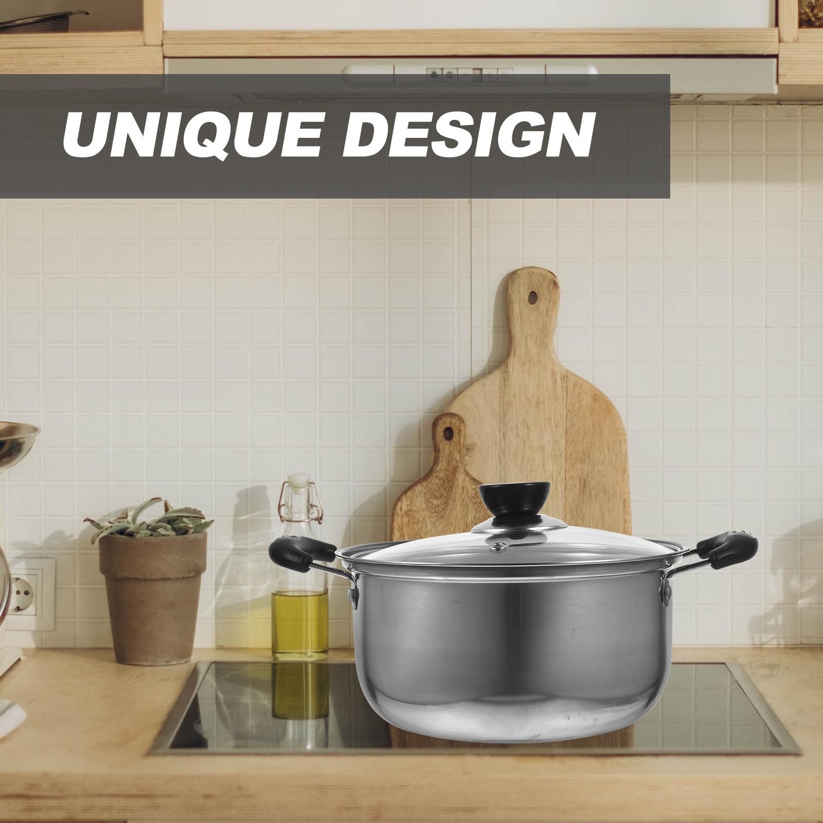 Batteria Cucina in Acciaio Inox, Tre Pezzi per Casa e Appartamento