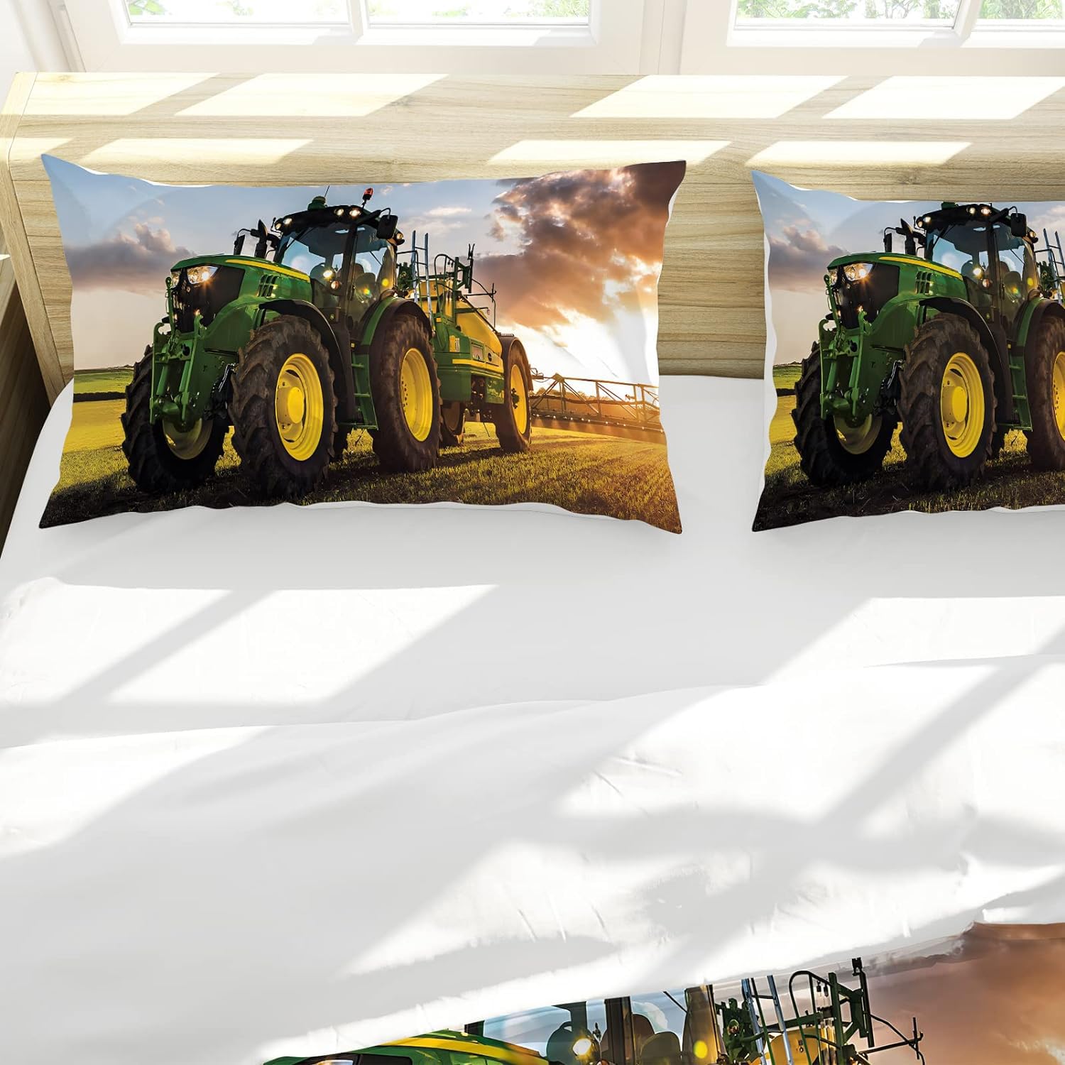 Tractorbeddengoedset, 3D-print, tractorpatroon, kinderbeddengoed, microvezel, 3-delig met ritssluiting, voor kinderen, jongeren en jongens ( tractor 6, 135 x 200 cm Tractorbeddengoedset, 3D-print, tractorpatroon, kinderbeddengoed, microvezel, 3-delig met ritssluiting, voor kinderen, jongeren en jongens ( tractor 6, 135 x 200 cm