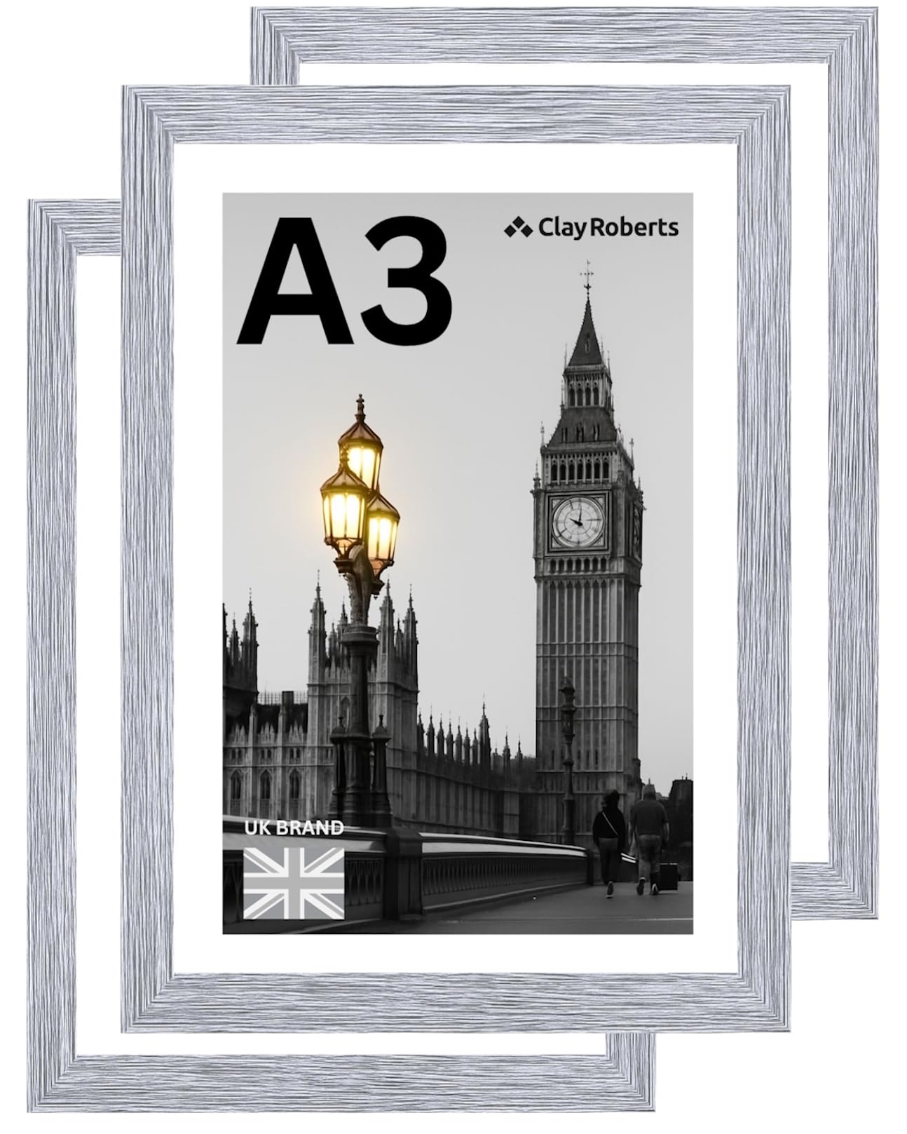 A3 Photo Frame, Picture Frame, Art Print Poster, 29.7cm x 42cm, Frames, Photo Collage Gallery Display, A4 Card Mount Frame