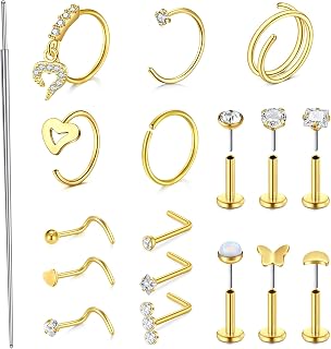 Longita Threadless Corkscrew Hypoallergenic Piercings