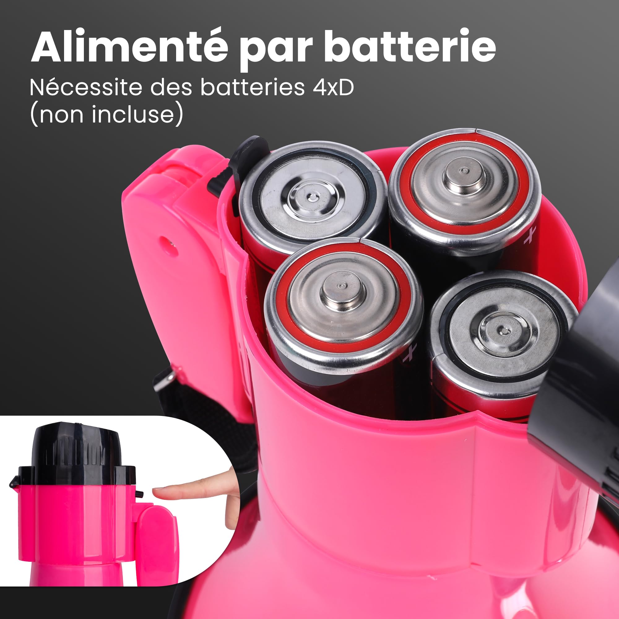 MyMealivos Mégaphone Portable de 30W avec sirène et Enregistrement de 240 Secondes, Couverture vocale jusqu'à 700 mètres