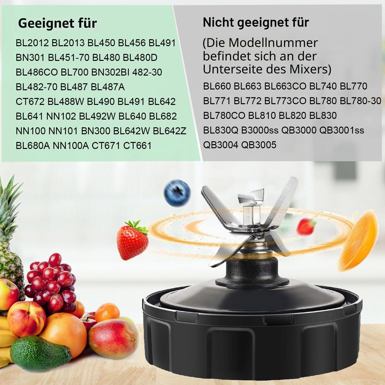 2 StüCk Mixer Becher Mit Deckel, Smoothie Flasche Glas 24Oz Becher Mit Einem Tragbaren Deckel Ersatzbecher + Deckelteilset FüR Ninja Mixer Bl2012/Bl480/Bl490/Bl640/Nn100A/Nn101
