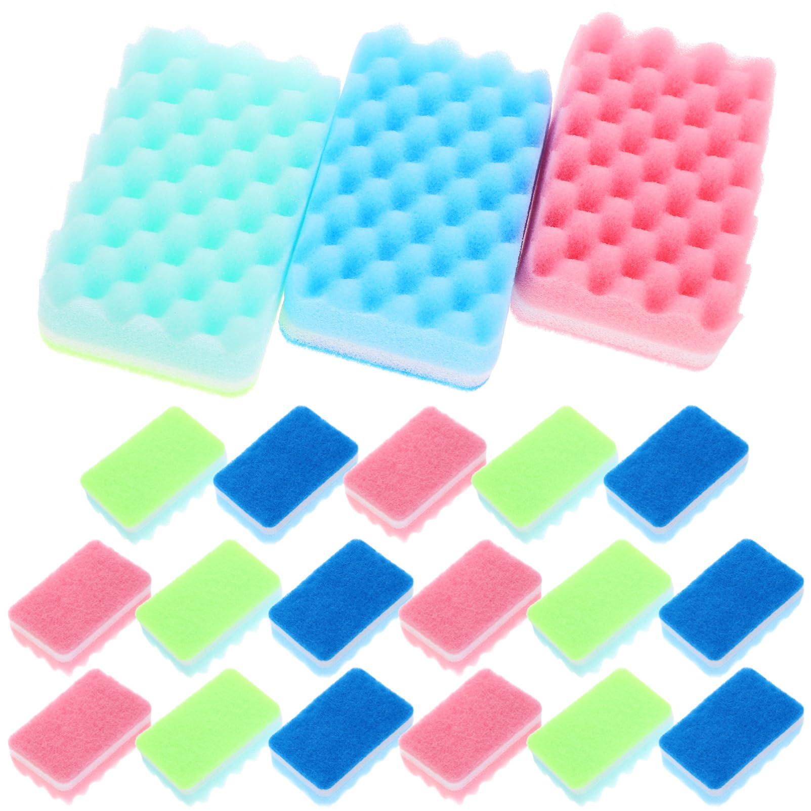 Esponjas de cocina para fregar platos paquete de 20 piezas reutilizables y compactas