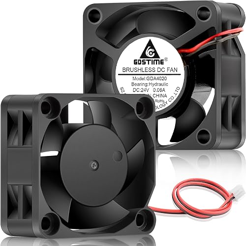 GDSTIME 40mm 4020 24V DC Cooling Fan 2-Pack