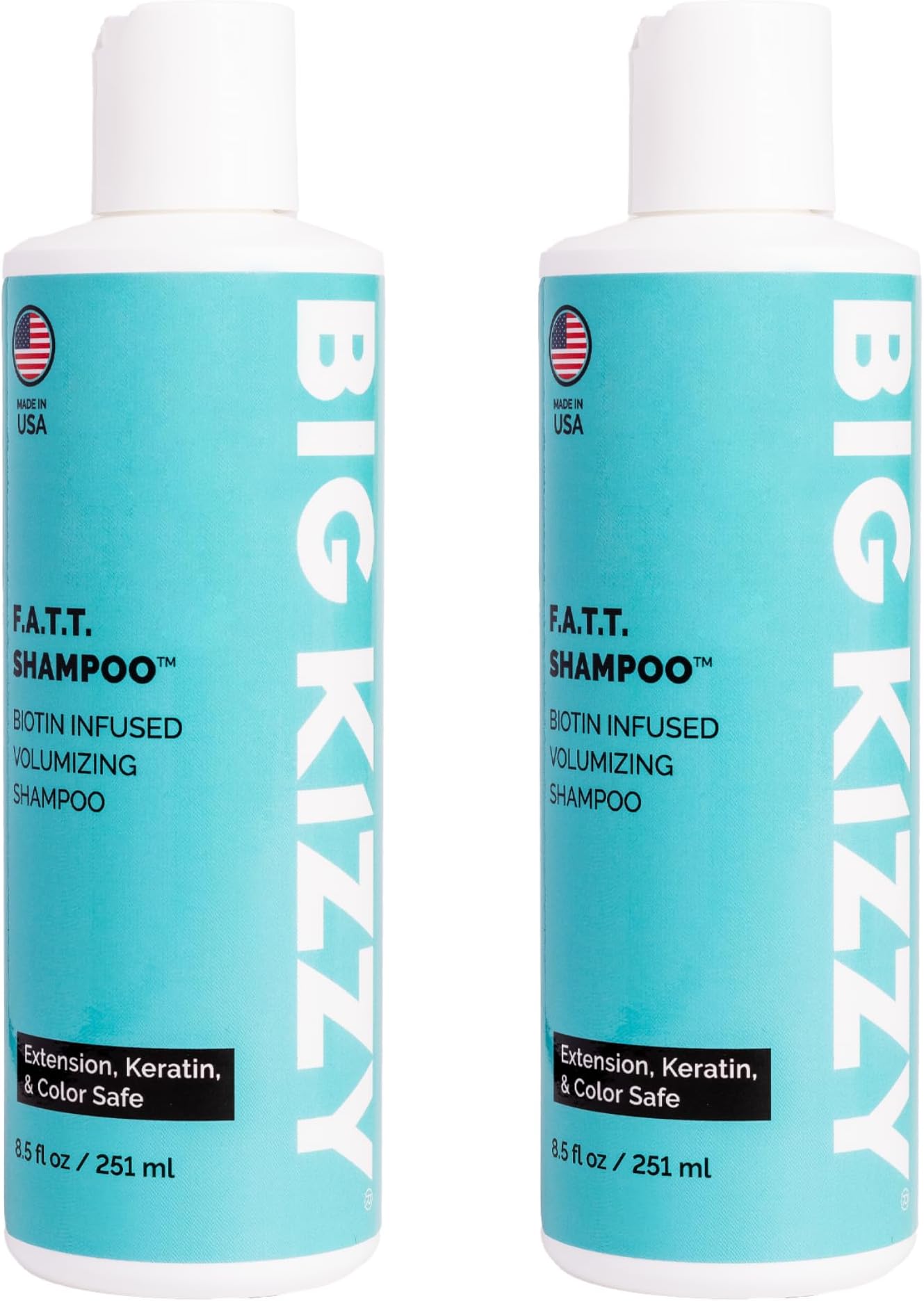 Volumizing Biotin Shampoo Set of 2, 8.5oz - Color, Keratin Treatment, Hair Extension Safe. Sulfate, Paraben & Oil Free, Body Building, Thickening & Gentle Hair Care
