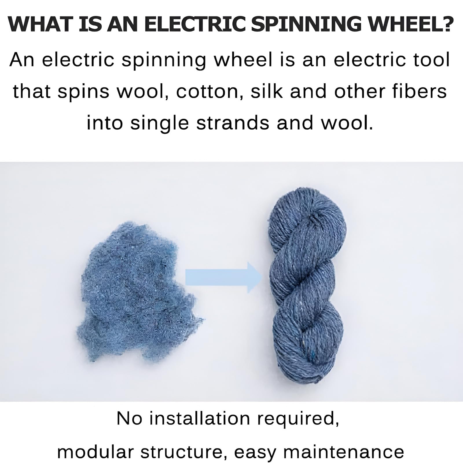 Spinner eléctrico de hilo con 3 carretes, máquina automática de bobinadora de hilo, velocidad de 800 rpm, adelante/atrás, capacidad de 4 onzas, desmontaje modular para tejer