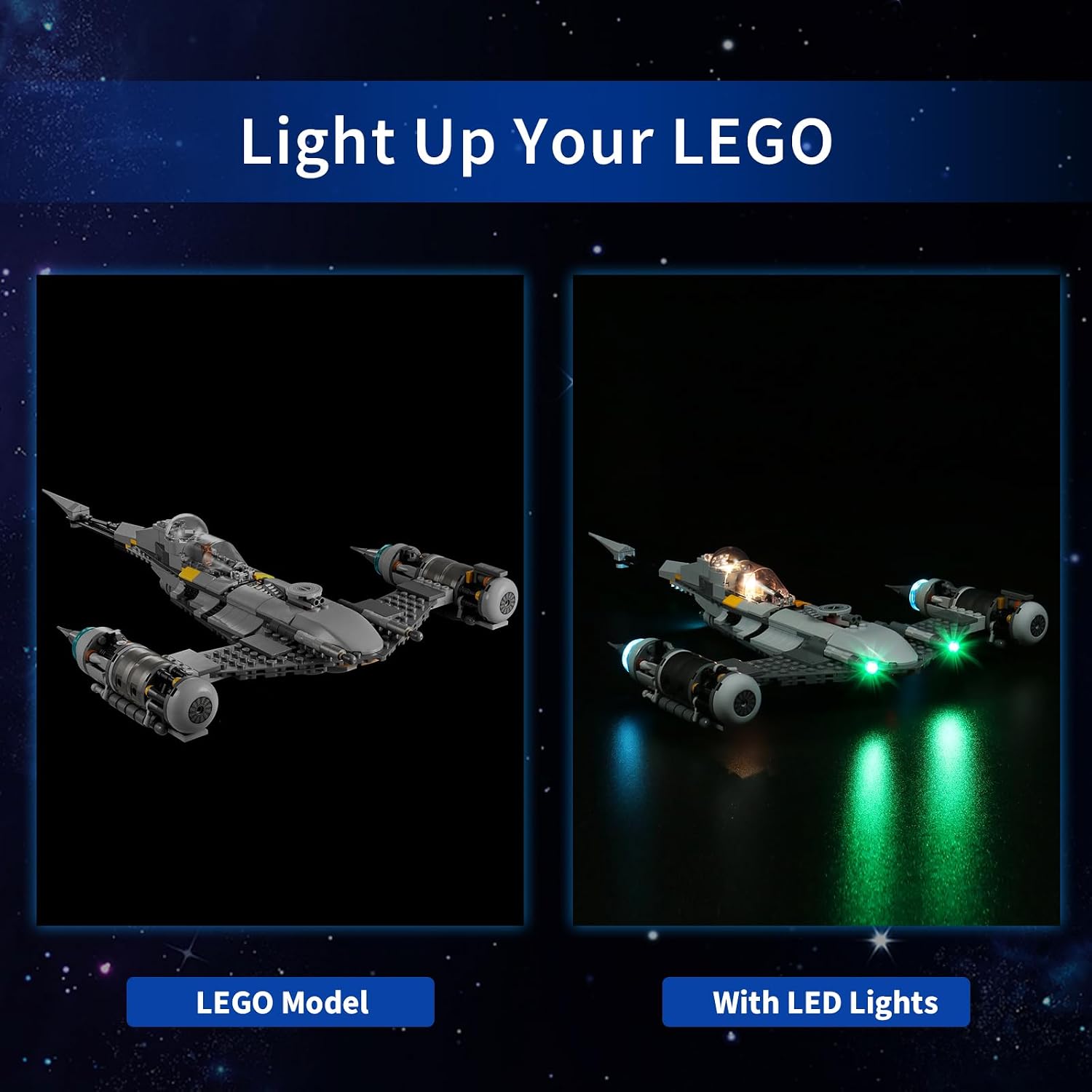 LED Light Kit for LEGO 75325 The Mandalorian's N-1 Starfighter, Light Kit ONLY, LEGO Model NOT Included