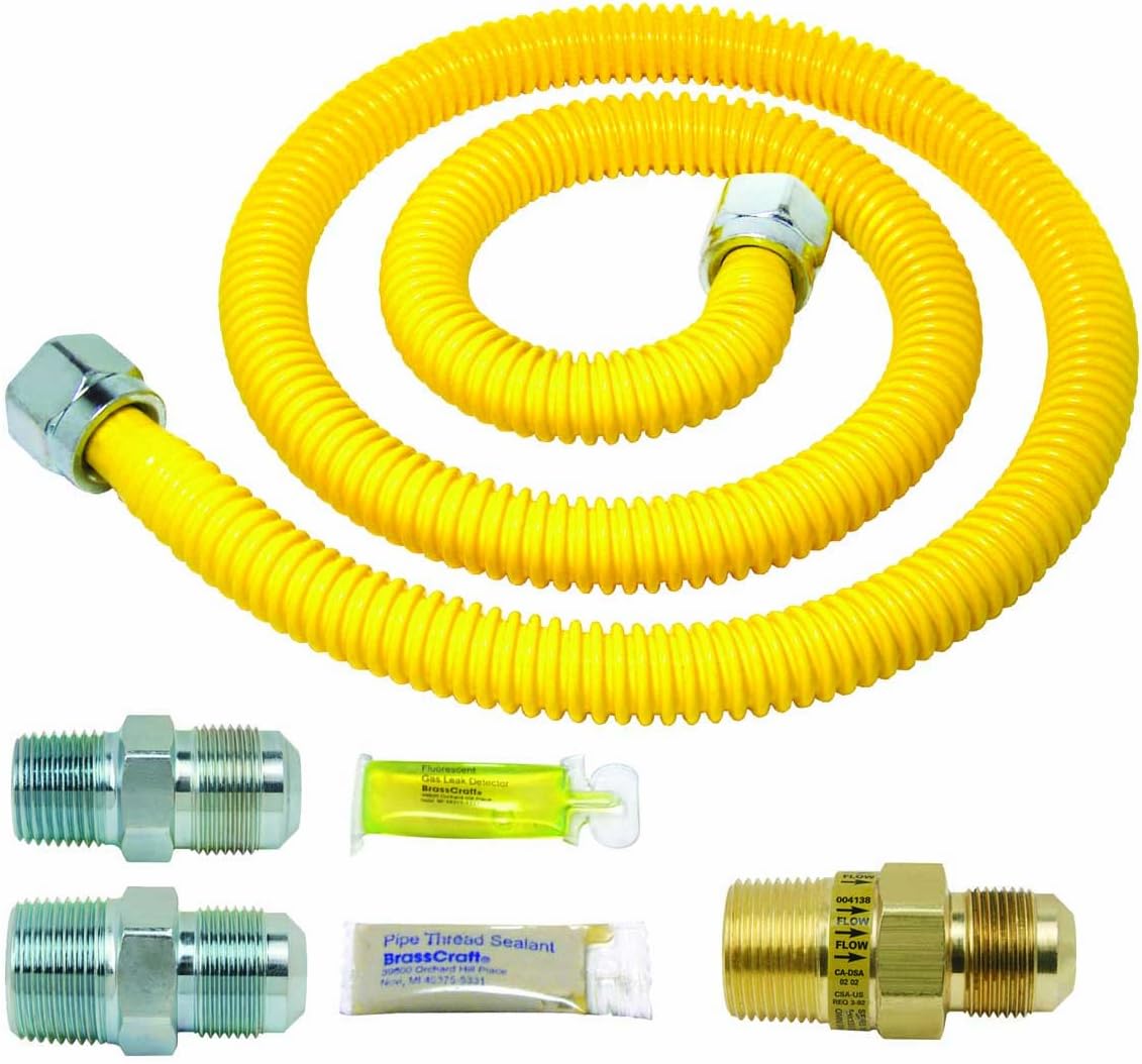 BrassCraft PSC1083 K5 Safety Plus Gas Installation Kit for Range Furnace and Boiler