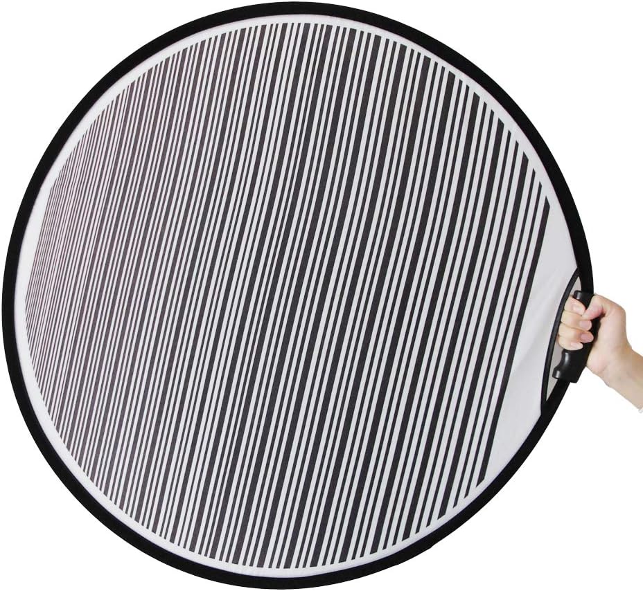 WJSKDQ 80cm Circular Striped Flexible Foldable PDR Lined Light Reflector Board Dent Panel Portable Designed Pdr Light Board Led for Car Vehicle Door Scratch and Hail Damages Necessary Pdr Light Tools