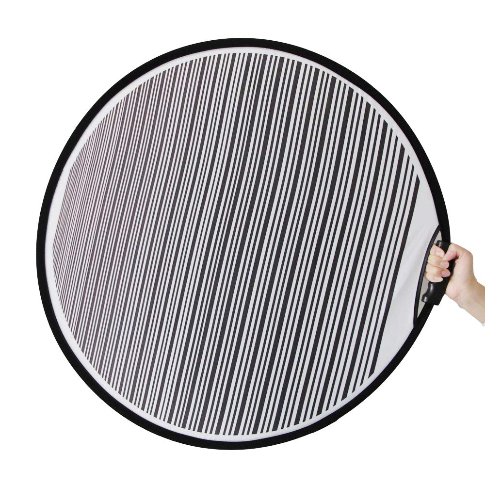 80cm Circular Striped Flexible Foldable PDR Lined Light Reflector Board