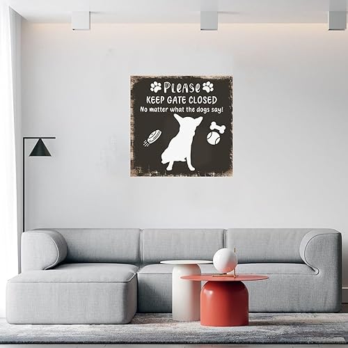 Miniatura 10 de Keep Gate Closed No Matter What The Dogs Say Backdrops Wall Decor Wall Art Murals Dog on Premises Adhesivo Adhesivo de Pared para Dormitorio de los