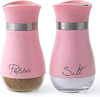 Vista 11 de Lonffery Juego de saleros y pimenteros – Recipientes de sal para regalos, decoración de cocina, hogar, caravana, campamento, barbacoa, dispensador