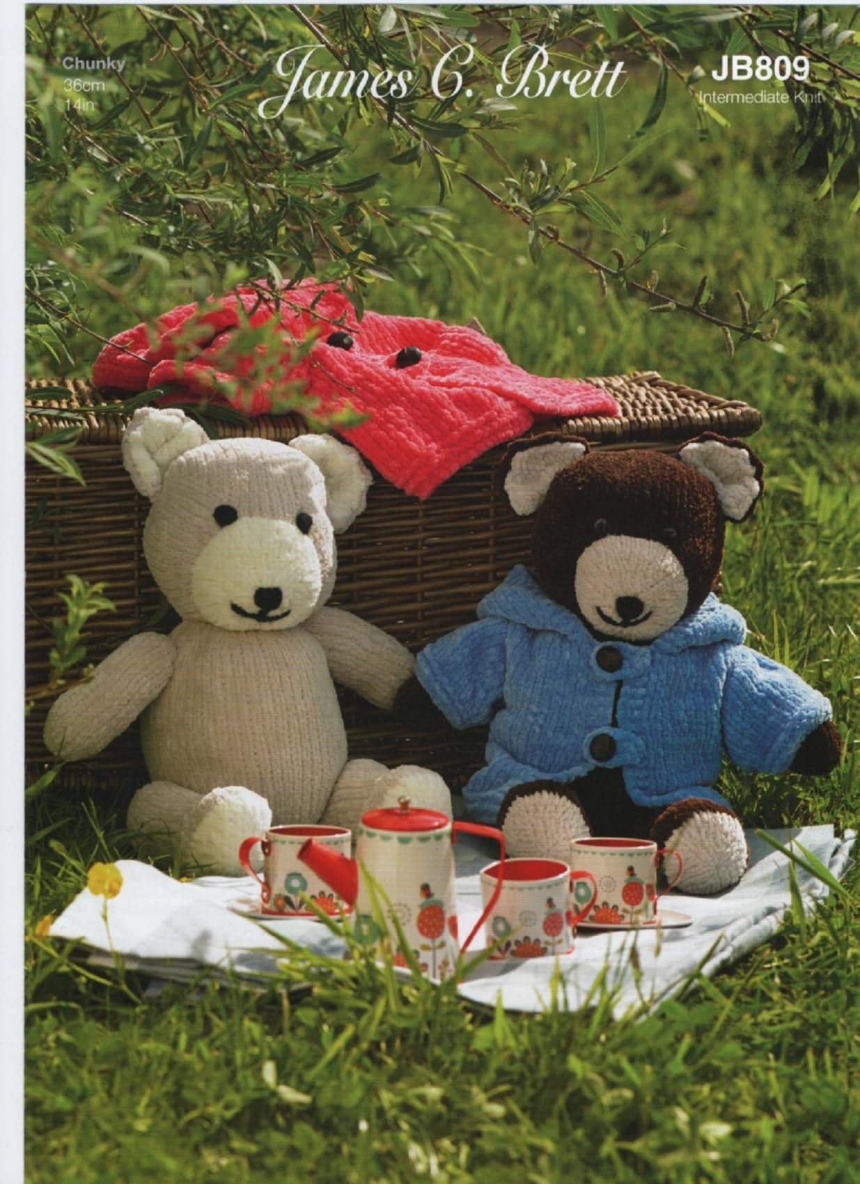 James Brett Flutterby Chunky Knitting Pattern for Stuffed Teddy (JB809)