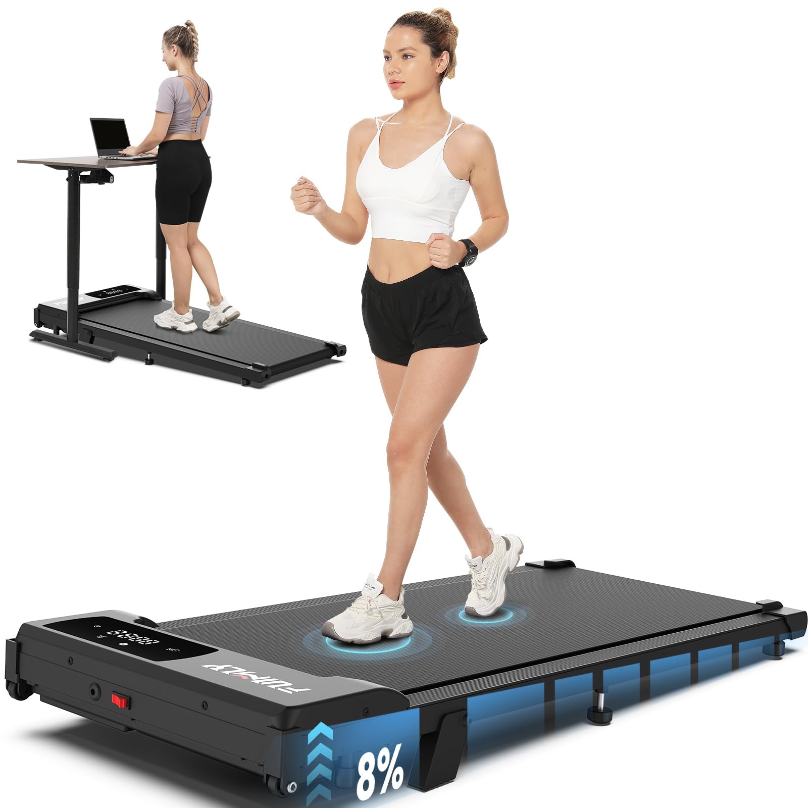 ANCHEER Under Desk Walking Pad Treadmill for Home...