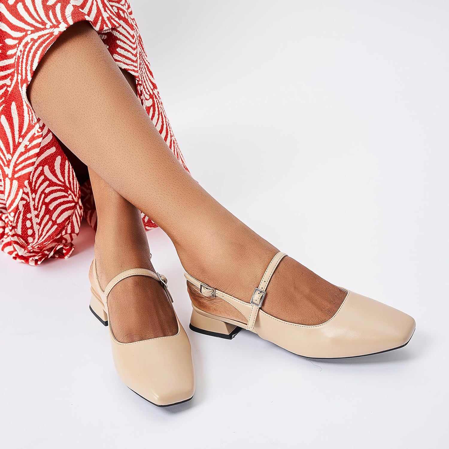 C.Paravano Slingback Flats | Slingback Sandals for Women | Sandals Flats | Adjustable Ankle Strap Shoes - Image 2