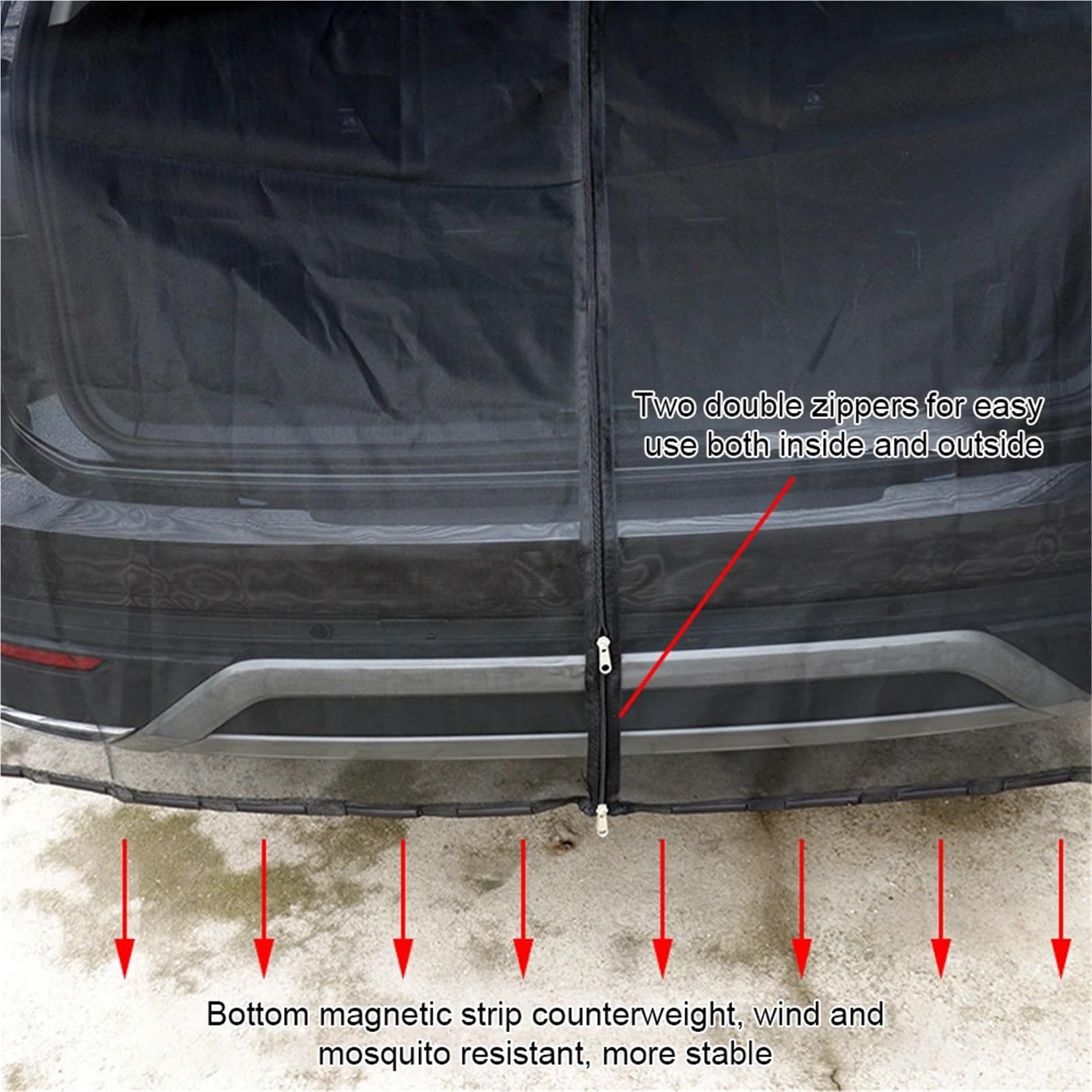 Rideau Voiture,Rideau Van Aménagé Rideaux De Confidentialité for Porte Coffre, Protection UV, Pare-Soleil for Voyage, Camping en Plein Air(168 * 148cm)