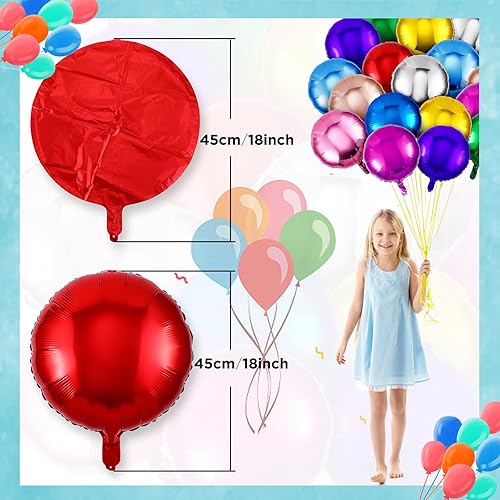 Miniatura 2 de 200 globos de papel de aluminio de 18 pulgadas de forma redonda, globos de helio, globos de Año Nuevo, globos de fiesta para niños para decoraciones