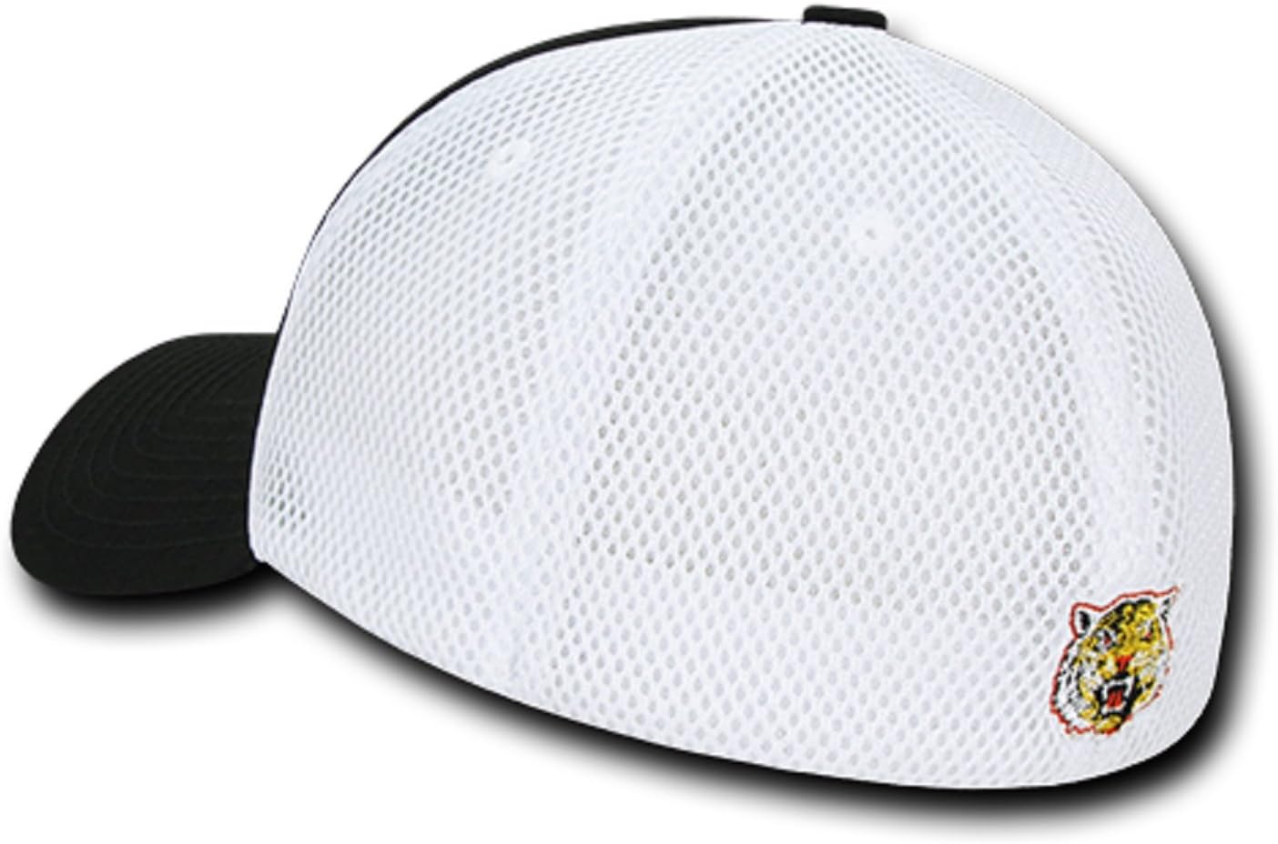 University of Grambling State Gram Tigers Mesh Structured Flex Baseball Fitted Ball Cap Hat Black
