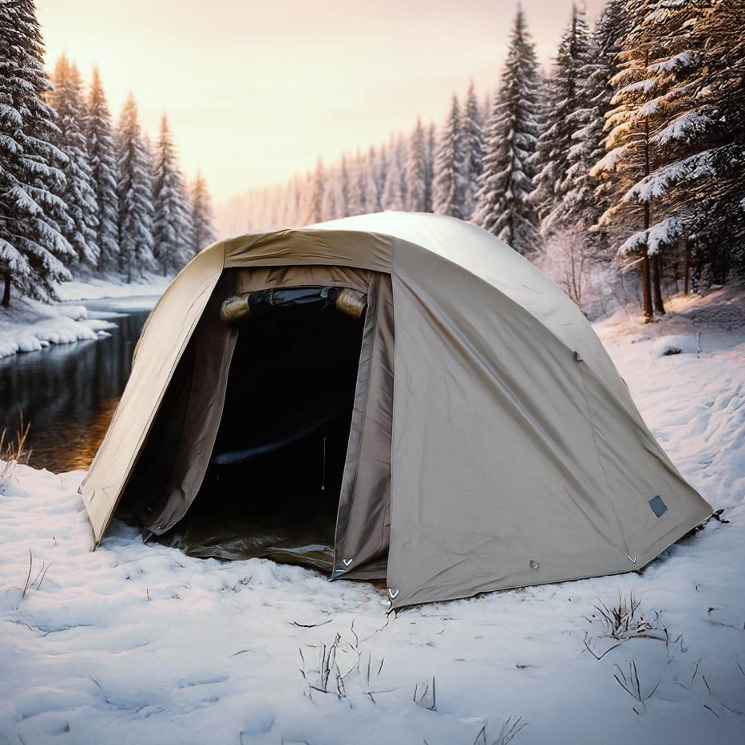 MK-Angelsport Winterskin für 5 Seasons Bivvy Dome 3,5 Mann (kein Zelt nur Überwurf), Carp Dome, Overwrap for Bivvy/Angelzelt