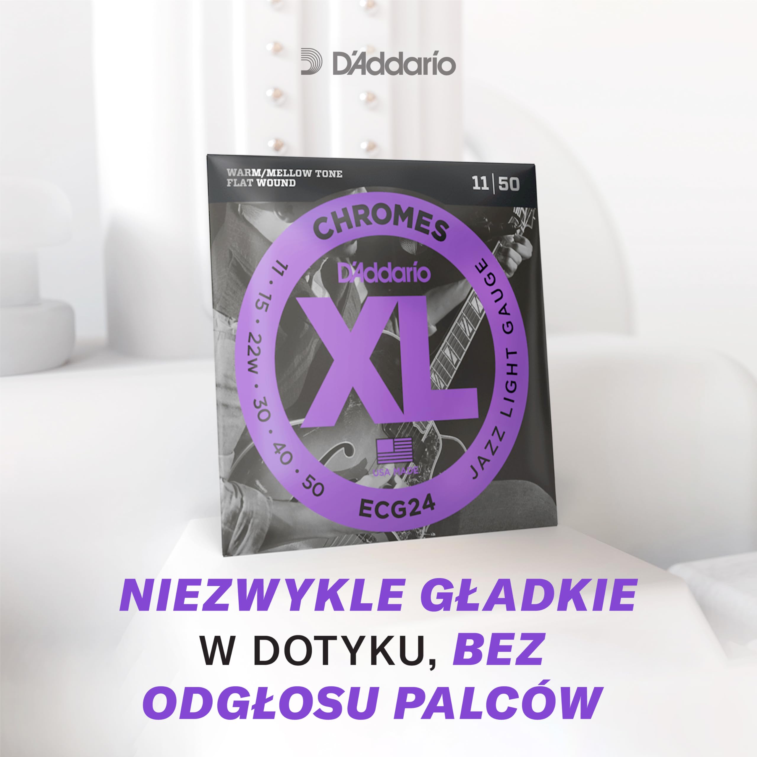 D'Addario ECB82 XL chromowane średnie (.050-.105) struny do gitary basowej