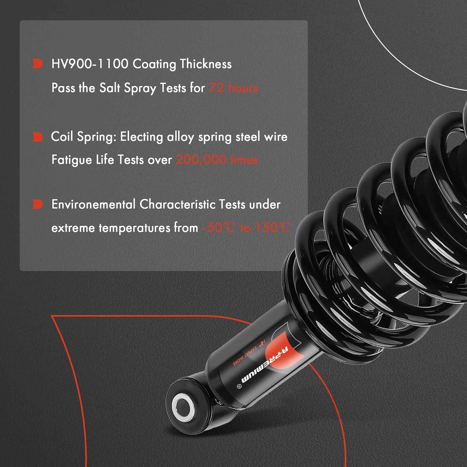 A-Premium Full Set Front and Rear Complete Strut Shock Coil Spring Assembly Compatible with Jeep Compass 2012-2017, Patriot 2011-2017, 4-PC Set