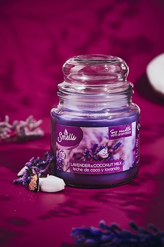 Miniatura 6 de Smells - Vela perfumada en tarro grande de cera de soja prémium de 16 onzas. - 100% algodón de una sola mecha - Fragancia que elimina los olores del