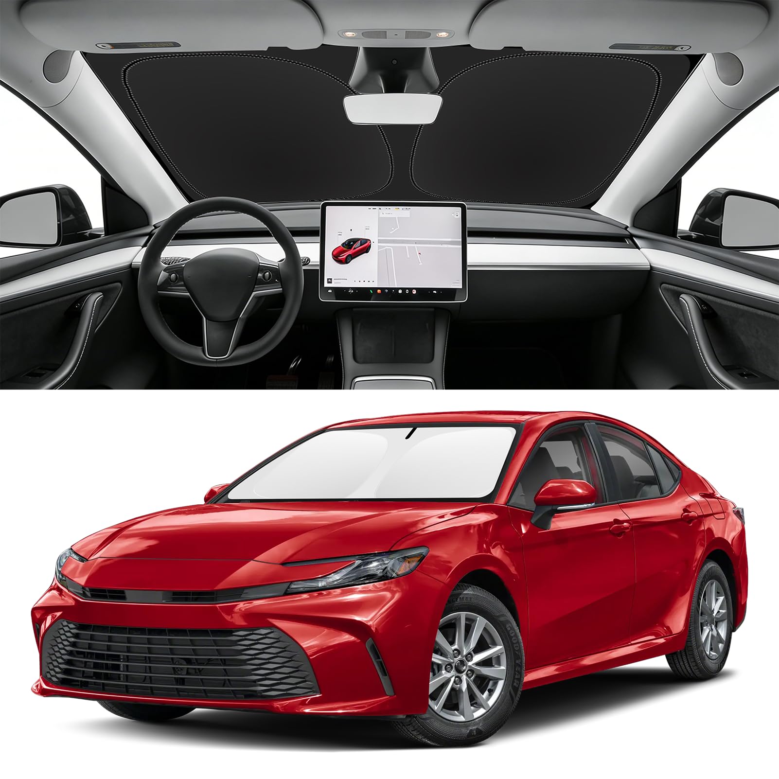 Custom Fit Windshield Sun Shade for Toyota Camry 2025-2026 2027