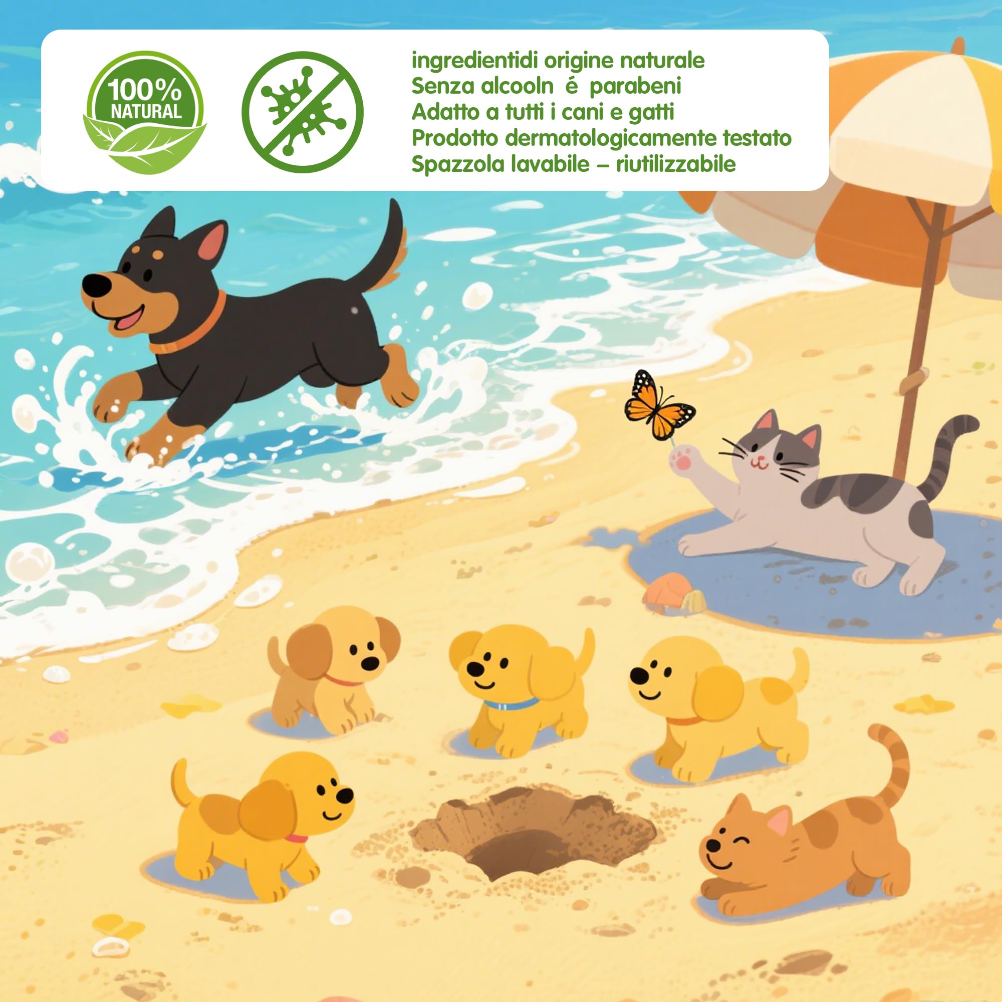 Aspand Detergente per Zampe per Cani e Gatti, Schiuma Naturale per Pulire le Zampe Senza Risciacquo, Spazzola Per Pulizia Dei Piedi, Detergente Senza Acqua, Lavaggio Antiodore