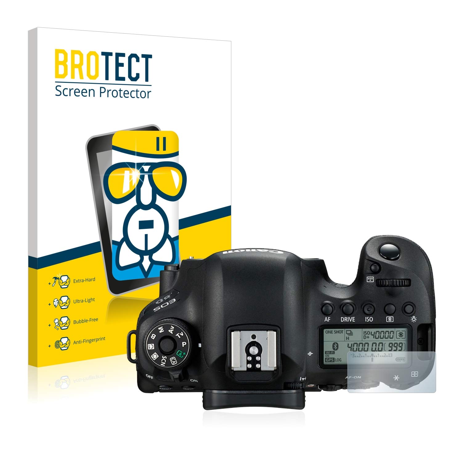 Brotect Pellicola In Vetro Ibrido Per Canon EOS 6D (Display A Spalla) – AirGlass, Durezza 9H, Ultra-sottile, Made In Germany