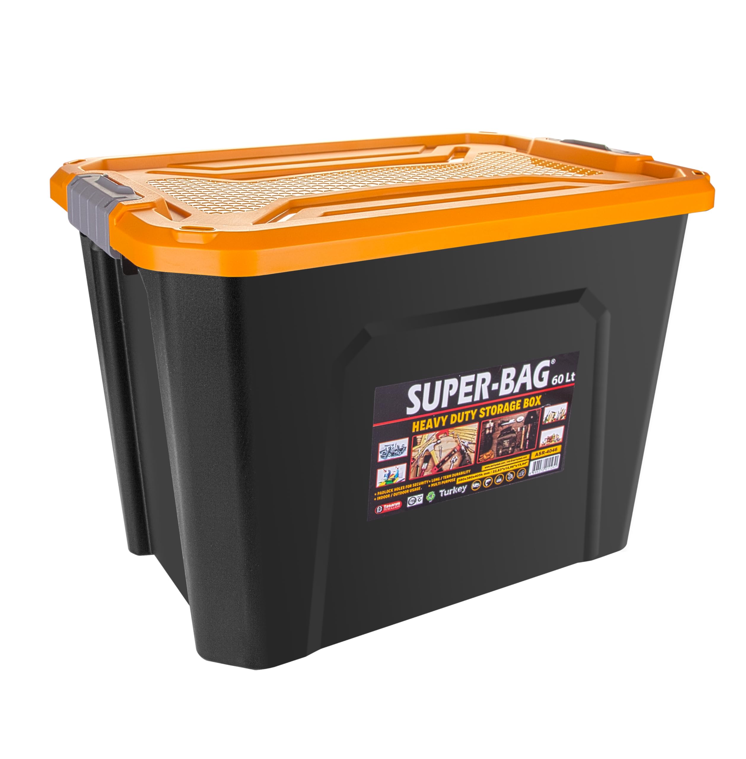 Süper Bag Asr-4046 Superbag Saklama Kutusu Renkli Kapak 60 Lt ASR