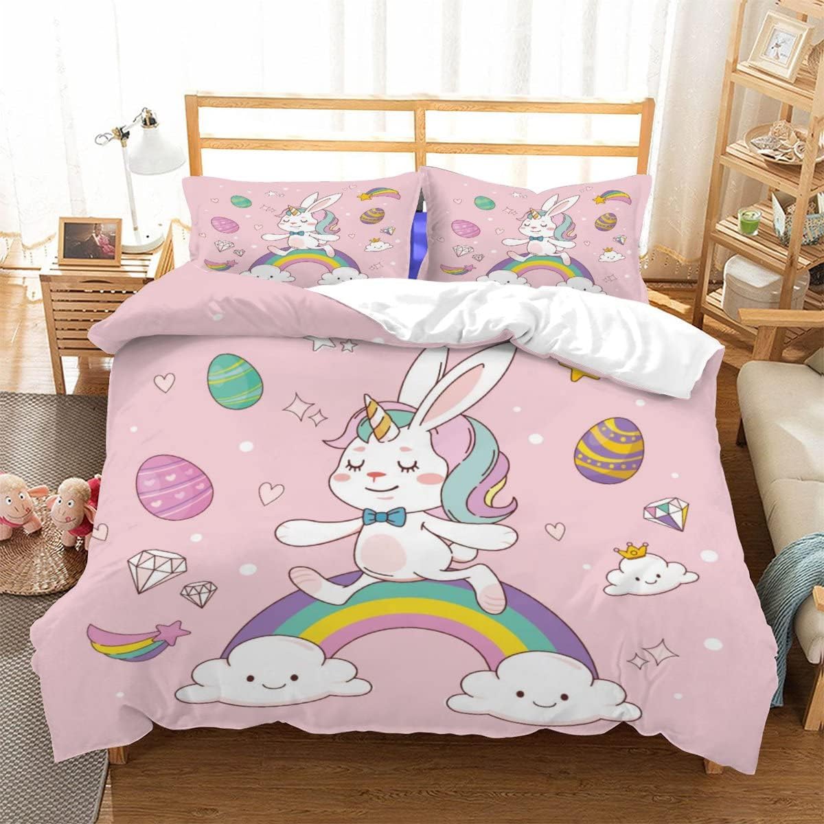 3D Printed Duvet Cover ABC Education Pattern Printed Bedding Duvet Cover with Zipper Closure Soft Microfiber（240x220cm）