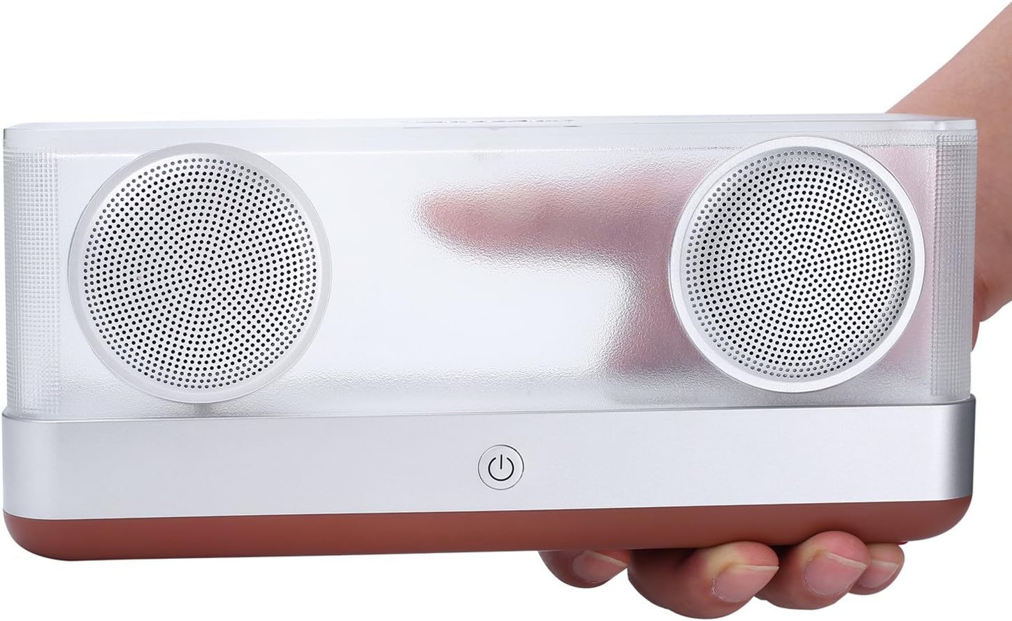 SoundRo X3 Portable Bluetooth Speaker with Loud Stereo Sound, Enhanced Bass, 24-Hour Playtime, 66 ft Bluetooth Range, Built-In Mic, Waterproof Wireless Speaker for Outdoors, Party, Travel (Brown)