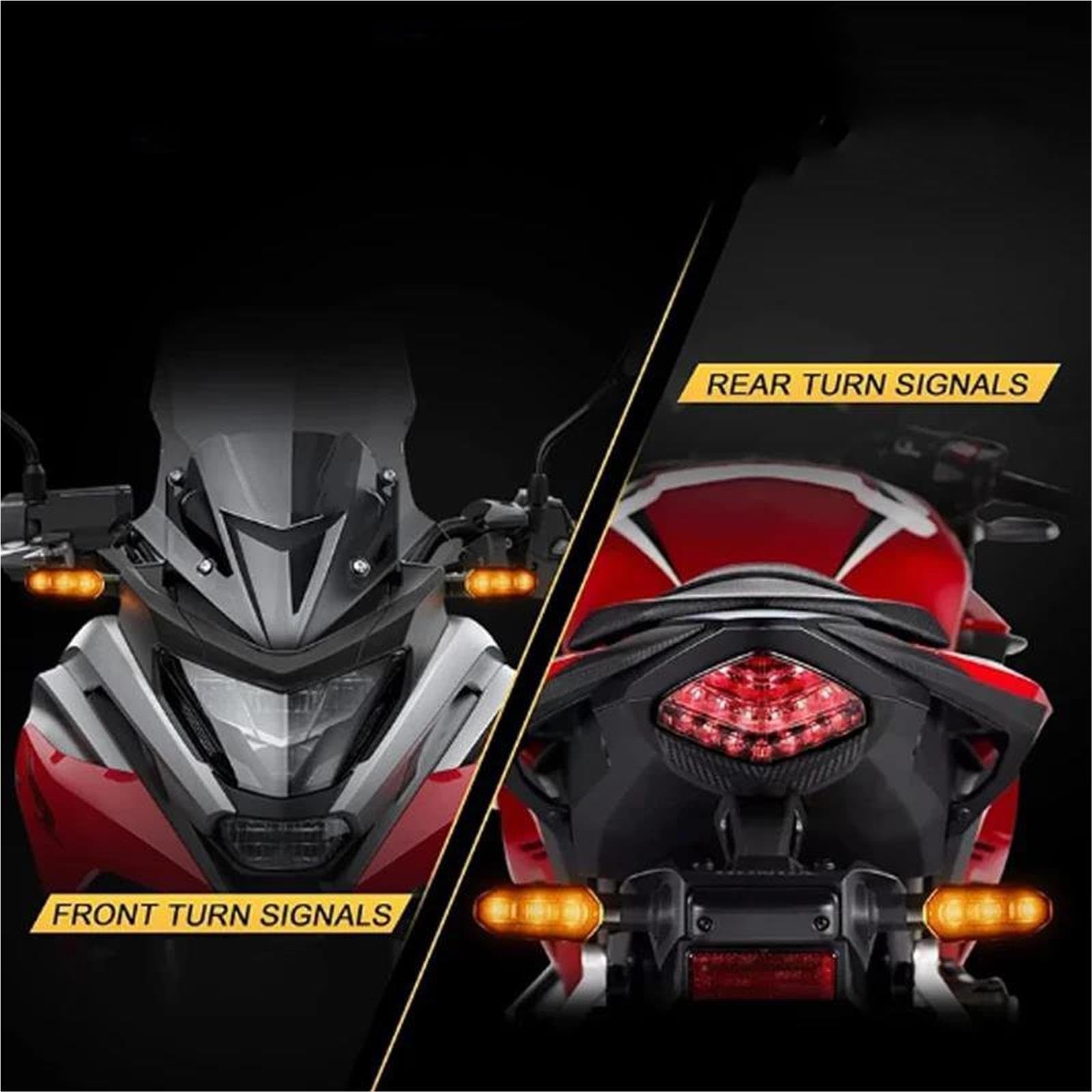 Intermitentes Moto Para Yamaha FZ 1 YZF R3 R6 R1 MT 07 09 FZ6 Para Tracer 900 700 12V Lámpara Indicadora Ámbar Motocicleta(006)