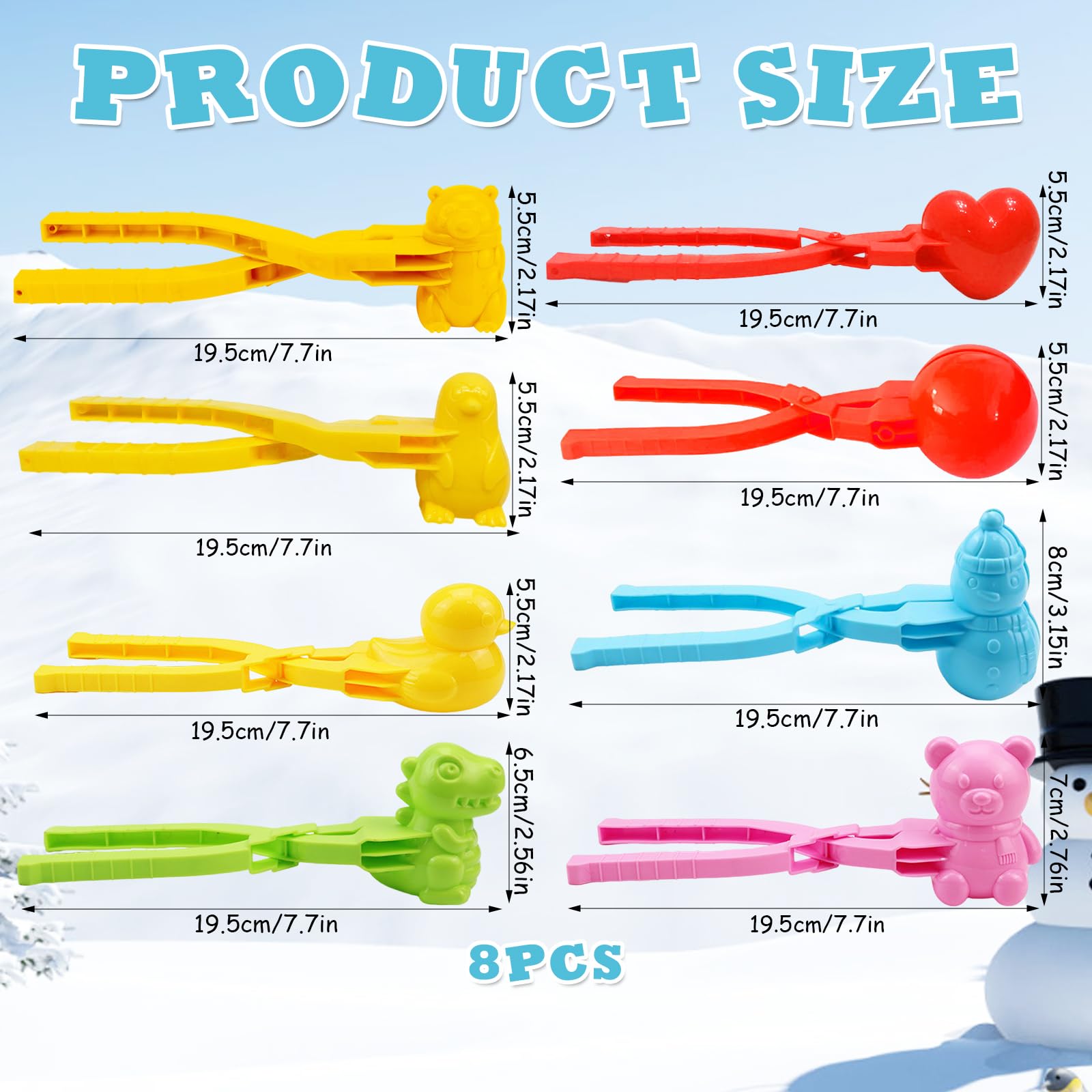 Winter Kinder Schneespielzeug Set Clip Schneeballsc Produktbild-Vorschau 5
