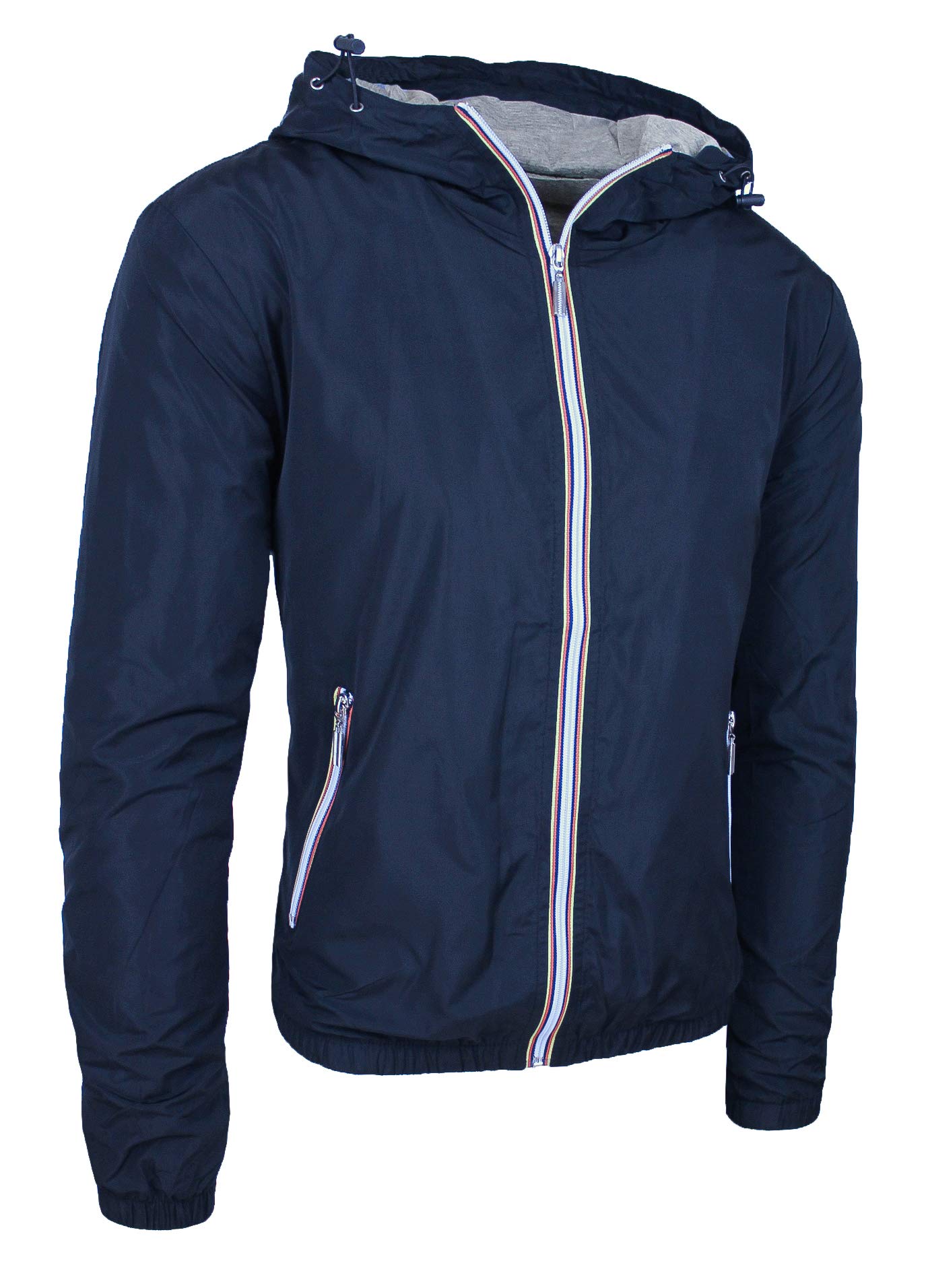Evoga Giubbotto giacca uomo primavera estate casual impermeabile giubbino jacket estivo con cappuccio