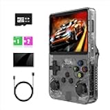 ugtenversi R36s Handheld Game Console Preload 15000+ Games 12+Emulators, retro gaming console 3.5-inch IPS Screen (black)