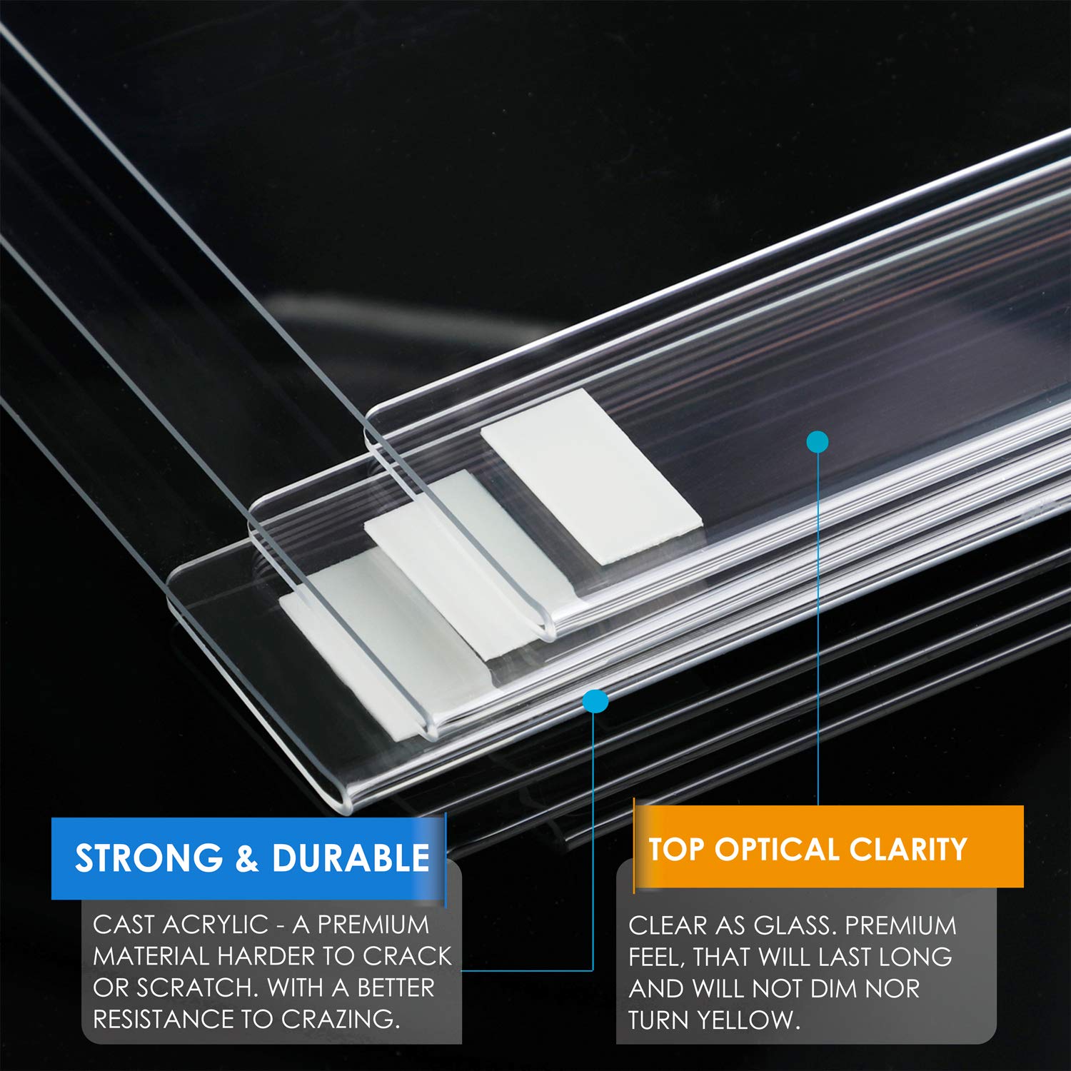 MaxGear Acrylic Sign Holder 8.5 x 11 Sign Holders Plastic Frames Clear