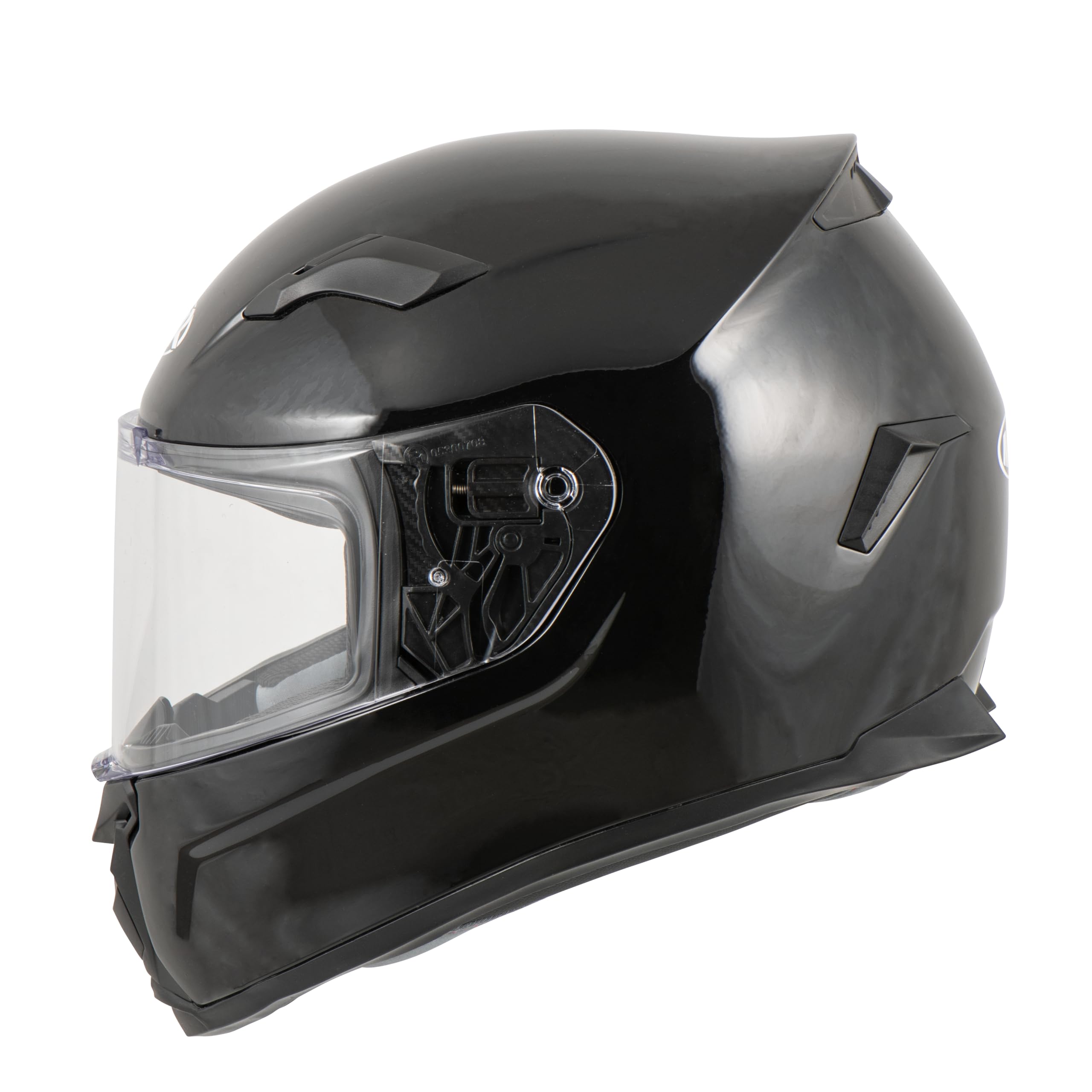 MTR S-6 Evo Integralhelm, Motorradhelm ECE 22.06 Zertifiziert - Maximale Verkehrssicherheit, Robuster & Leiser Motorrad Helm, Kinn & Kopf Belüftung, Ratschenverschluss, Klares Visier, Schwarz, XS-XXL