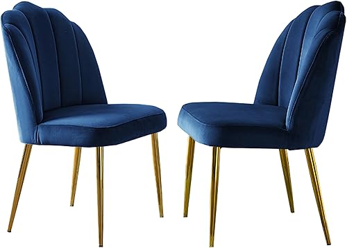 Miniatura 9 de Chelsea - Silla auxiliar de comedor con canal vertical acolchado de terciopelo tapizado en la parte superior del respaldo y el asiento, patas de